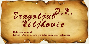 Dragoljub Miljković vizit kartica